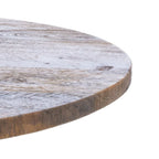 Table d'appoint d'appoint ronde côtière de 23 pouces avec base en rotin, lavis gris/brun miel/naturel