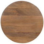 Table d'appoint d'appoint ronde côtière de 23 pouces avec base en rotin, lavis gris/brun miel/naturel
