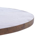 Table d'appoint d'appoint ronde côtière de 23 pouces avec base en rotin, lavis gris/brun miel/naturel