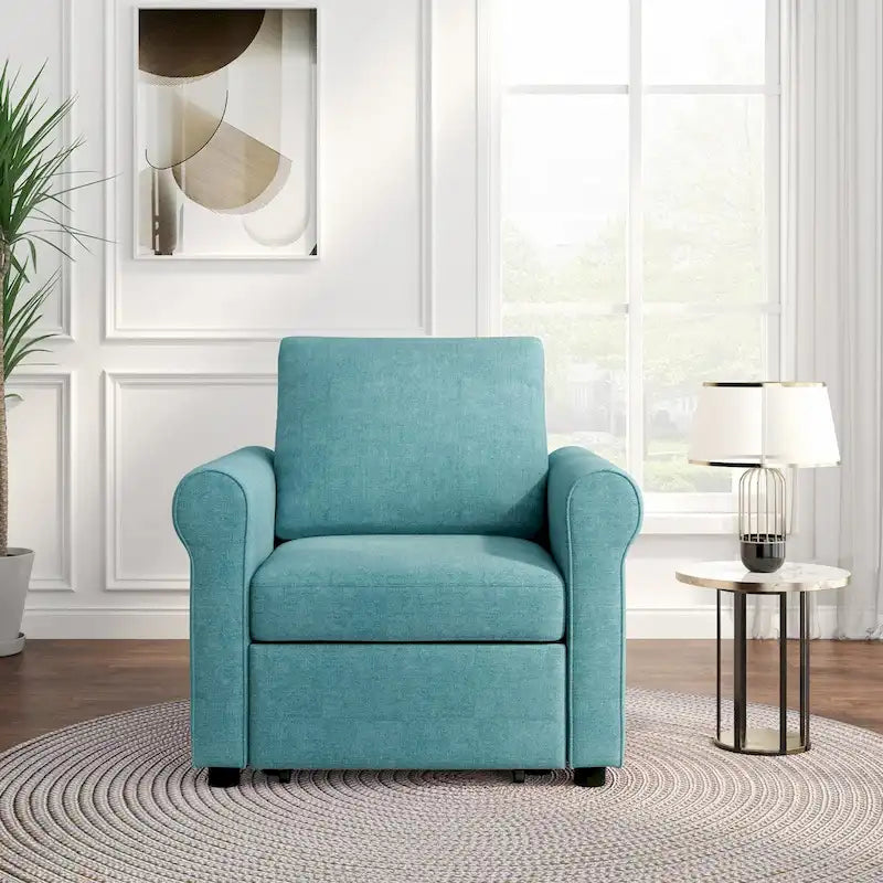 Fauteuil lit convertible 3-en-1, Lin, Plusieurs coloris, Individuel