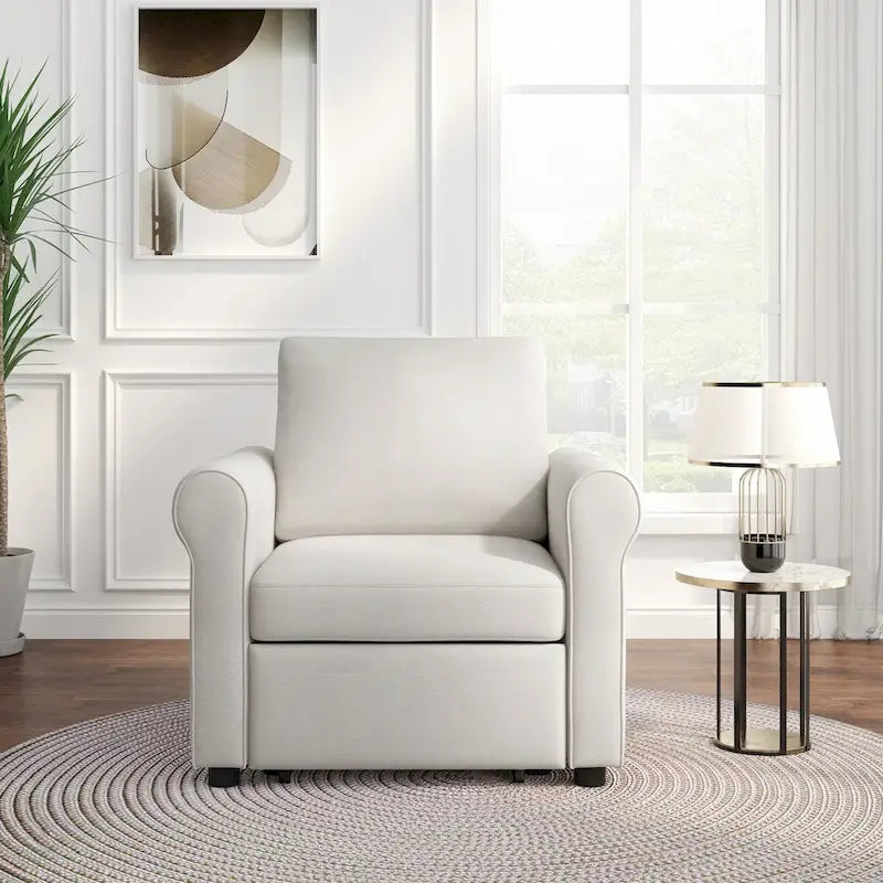 Fauteuil lit convertible 3-en-1, Lin, Plusieurs coloris, Individuel
