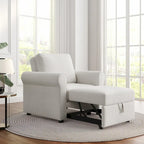 Fauteuil lit convertible 3-en-1, Lin, Plusieurs coloris, Individuel