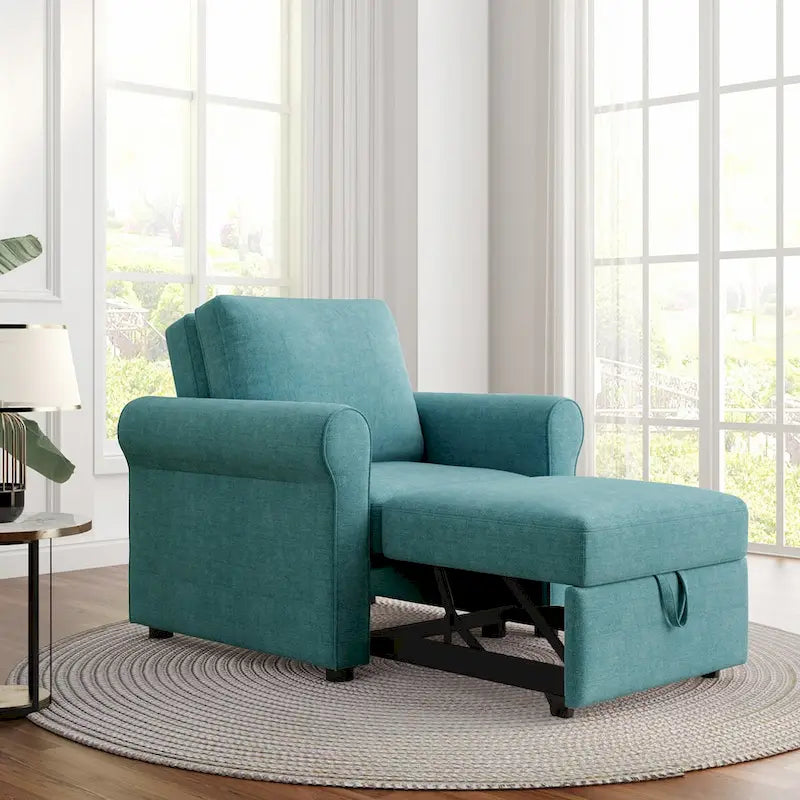 Fauteuil lit convertible 3-en-1, Lin, Plusieurs coloris, Individuel