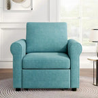 Fauteuil lit convertible 3-en-1, Lin, Plusieurs coloris, Individuel