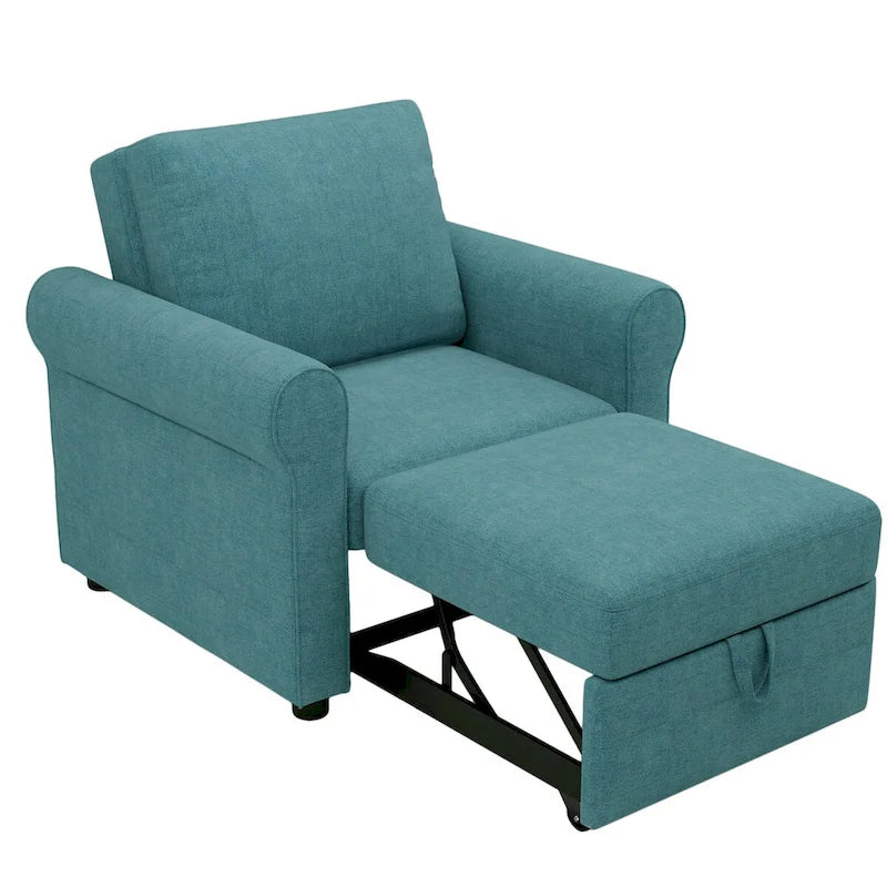 Fauteuil lit convertible 3-en-1, Lin, Plusieurs coloris, Individuel