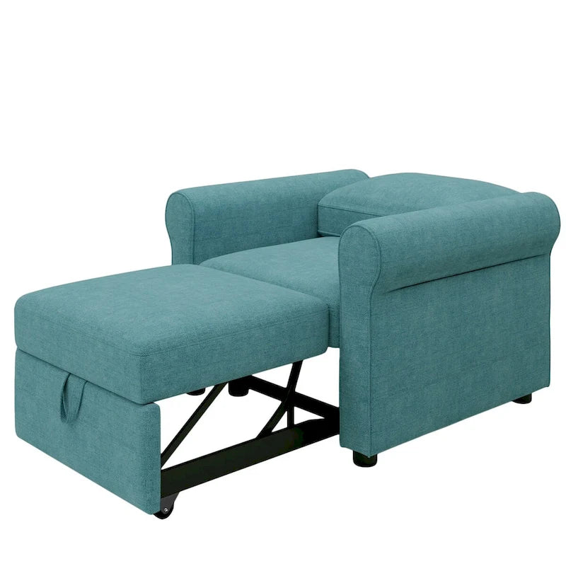 Fauteuil lit convertible 3-en-1, Lin, Plusieurs coloris, Individuel