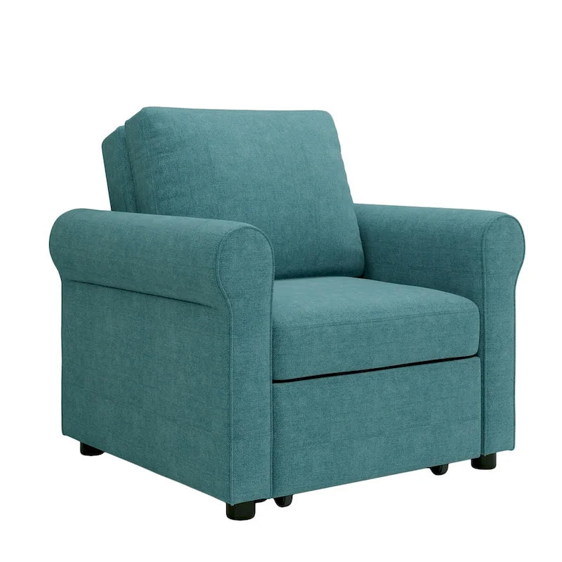 Fauteuil lit convertible 3-en-1, Lin, Plusieurs coloris, Individuel