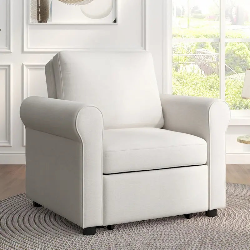 Fauteuil lit convertible 3-en-1, Lin, Plusieurs coloris, Individuel
