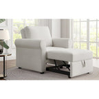 Fauteuil lit convertible 3-en-1, Lin, Plusieurs coloris, Individuel