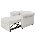 Fauteuil lit convertible 3-en-1, Lin, Plusieurs coloris, Individuel