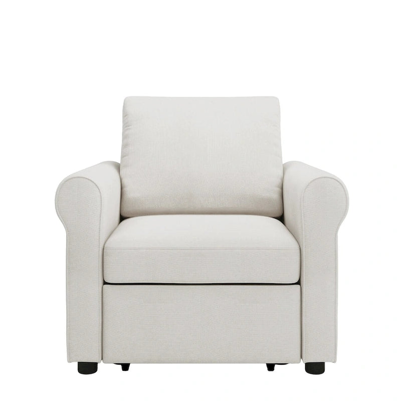Fauteuil lit convertible 3-en-1, Lin, Plusieurs coloris, Individuel