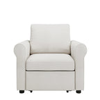 Fauteuil lit convertible 3-en-1, Lin, Plusieurs coloris, Individuel