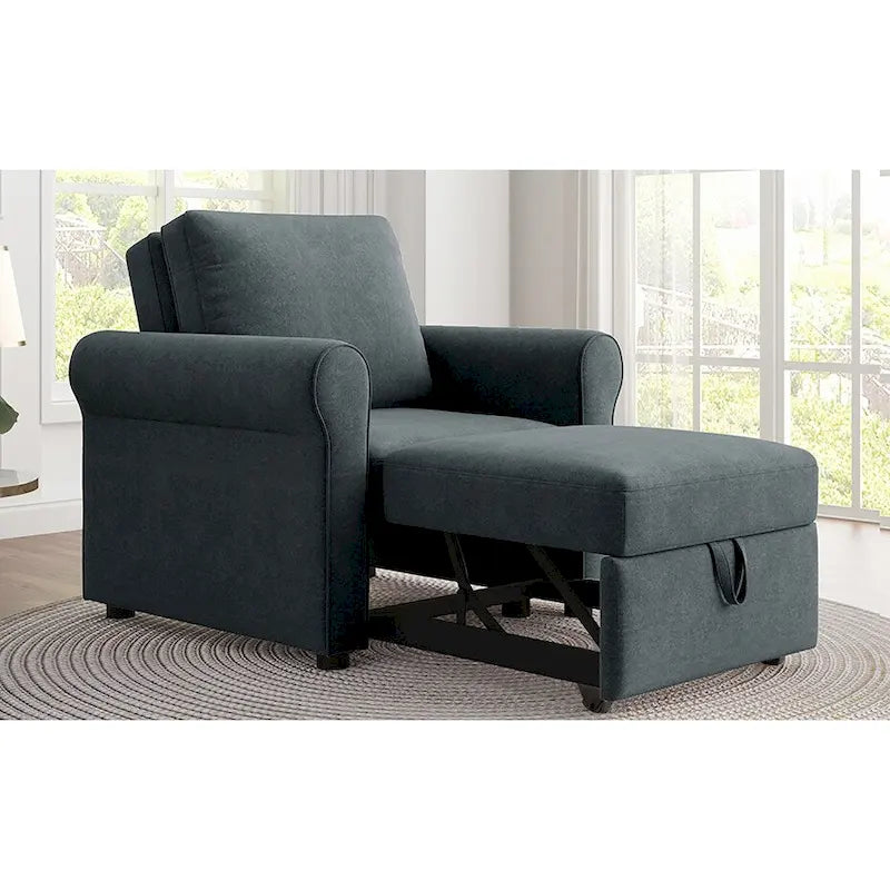 Fauteuil lit convertible 3-en-1, Lin, Plusieurs coloris, Individuel