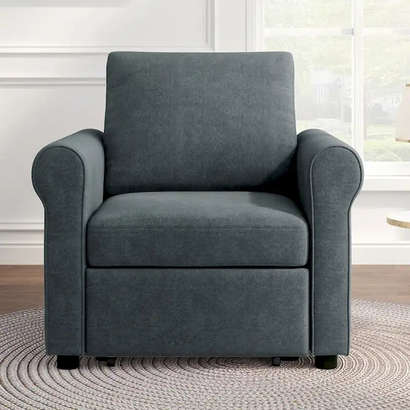 Fauteuil lit convertible 3-en-1, Lin, Plusieurs coloris, Individuel