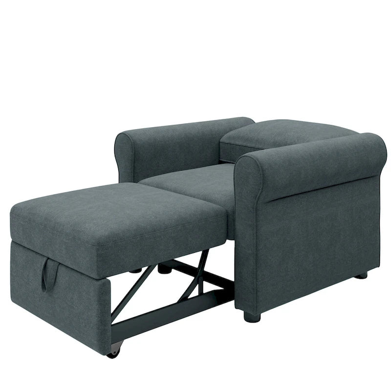 Fauteuil lit convertible 3-en-1, Lin, Plusieurs coloris, Individuel