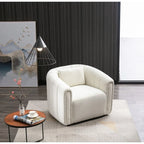 Fauteuil d'appoint pivotant en velours surdimensionné avec oreiller, plusieurs couleurs, une place