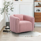 Fauteuil d'appoint pivotant en velours surdimensionné avec oreiller, plusieurs couleurs, une place