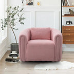 Fauteuil d'appoint pivotant en velours surdimensionné avec oreiller, plusieurs couleurs, une place