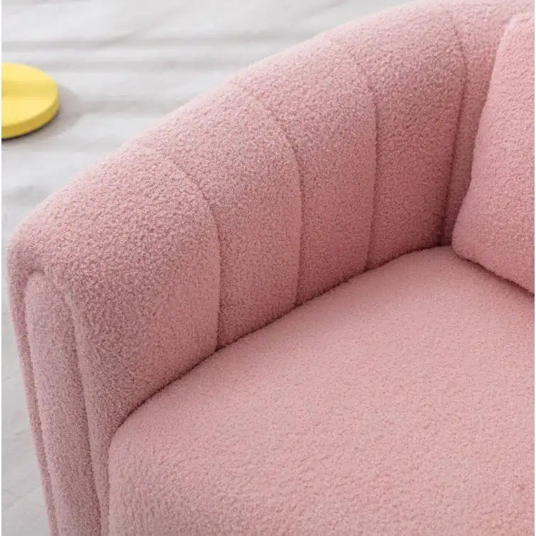 Fauteuil d'appoint pivotant en velours surdimensionné avec oreiller, plusieurs couleurs, une place