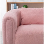 Fauteuil d'appoint pivotant en velours surdimensionné avec oreiller, plusieurs couleurs, une place