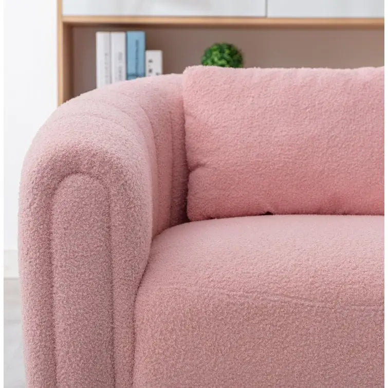 Fauteuil d'appoint pivotant en velours surdimensionné avec oreiller, plusieurs couleurs, une place