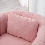 Fauteuil d'appoint pivotant en velours surdimensionné avec oreiller, plusieurs couleurs, une place