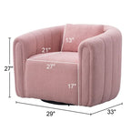 Fauteuil d'appoint pivotant en velours surdimensionné avec oreiller, plusieurs couleurs, une place
