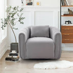 Fauteuil d'appoint pivotant en velours surdimensionné avec oreiller, plusieurs couleurs, une place