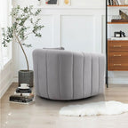 Fauteuil d'appoint pivotant en velours surdimensionné avec oreiller, plusieurs couleurs, une place