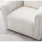 Fauteuil d'appoint pivotant en velours surdimensionné avec oreiller, plusieurs couleurs, une place