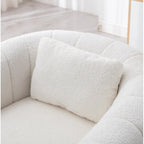 Fauteuil d'appoint pivotant en velours surdimensionné avec oreiller, plusieurs couleurs, une place