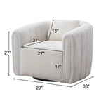 Fauteuil d'appoint pivotant en velours surdimensionné avec oreiller, plusieurs couleurs, une place