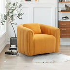 Fauteuil d'appoint pivotant en velours surdimensionné avec oreiller, plusieurs couleurs, une place