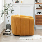 Fauteuil d'appoint pivotant en velours surdimensionné avec oreiller, plusieurs couleurs, une place