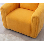 Fauteuil d'appoint pivotant en velours surdimensionné avec oreiller, plusieurs couleurs, une place