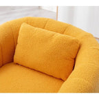 Fauteuil d'appoint pivotant en velours surdimensionné avec oreiller, plusieurs couleurs, une place