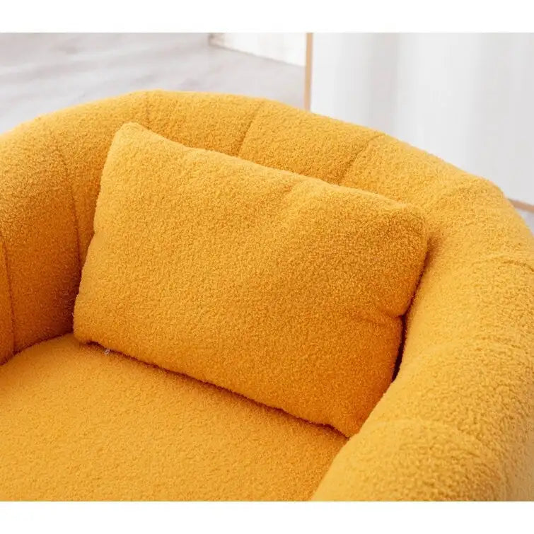 Fauteuil d'appoint pivotant en velours surdimensionné avec oreiller, plusieurs couleurs, une place