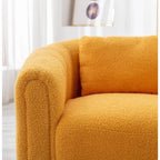 Fauteuil d'appoint pivotant en velours surdimensionné avec oreiller, plusieurs couleurs, une place
