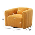 Fauteuil d'appoint pivotant en velours surdimensionné avec oreiller, plusieurs couleurs, une place