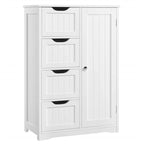 Meuble bas de salle de bain autoportant avec tiroirs, blanc / expresso / bleu marine / gris / noir