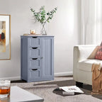 Meuble bas de salle de bain autoportant avec tiroirs, blanc / expresso / bleu marine / gris / noir