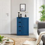 Meuble bas de salle de bain autoportant avec tiroirs, blanc / expresso / bleu marine / gris / noir