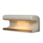 Banc d'entrée en similicuir avec lumière DEL à détecteur de mouvement, gris/beige, un seul article