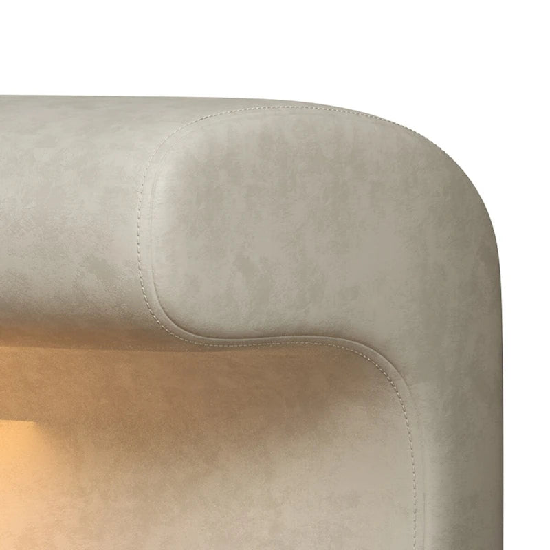 Banc d'entrée en similicuir avec lumière DEL à détecteur de mouvement, gris/beige, un seul article