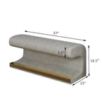 Banc d'entrée en similicuir avec lumière DEL à détecteur de mouvement, gris/beige, un seul article