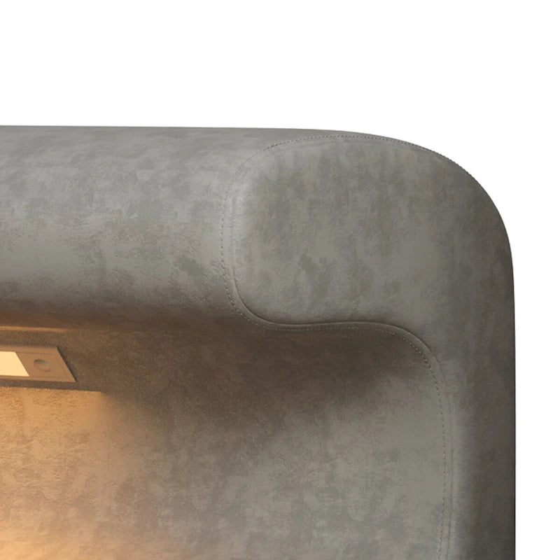 Banc d'entrée en similicuir avec lumière DEL à détecteur de mouvement, gris/beige, un seul article