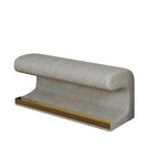 Banc d'entrée en similicuir avec lumière DEL à détecteur de mouvement, gris/beige, un seul article